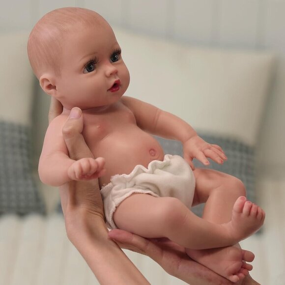 12 Inch Silicone Full Realistic-Newborn Real Life Silicone Sweet Smile Baby Doll - Picture 6 of 9